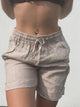 Aino hør shorts - Beige