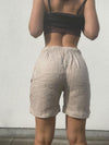 Aino hør shorts - Beige