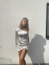 Stephanie one shoulder kjole - Hvid
