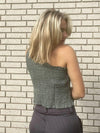 Ditte one shoulder top - kaki