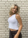 Ditte one shoulder top - hvid