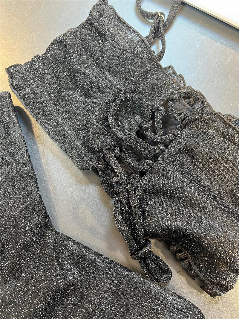 Christel bikini - sort glimmer