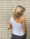 Ditte one shoulder top - hvid