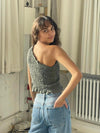 Ditte one shoulder top - kaki