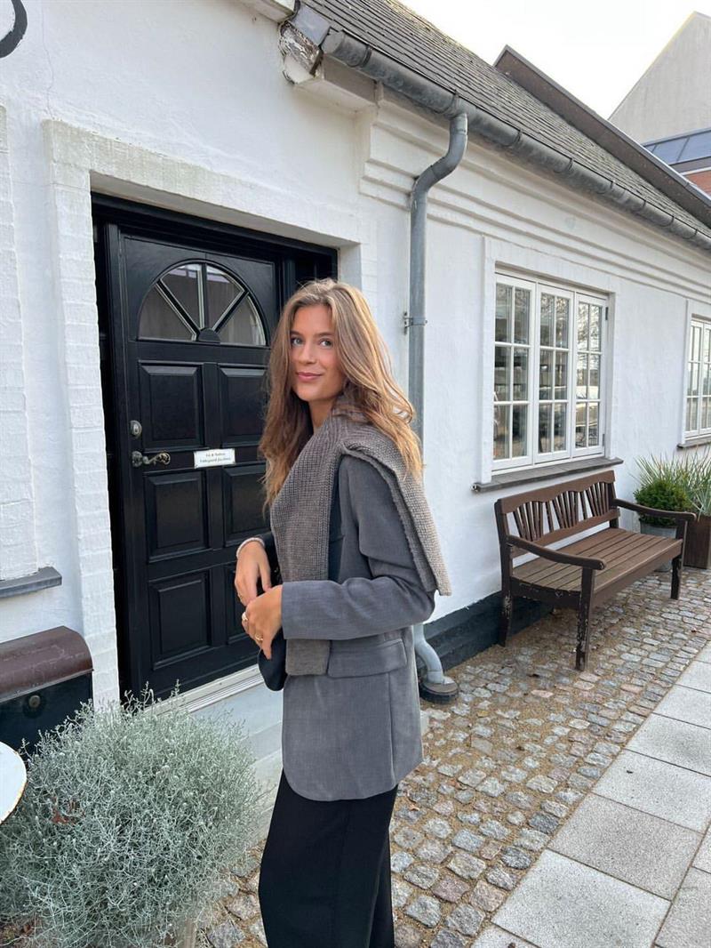 Premium - oversized blazer grå