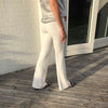 Flare bukser off white  uden lomme.