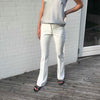 Flare bukser off white  uden lomme.