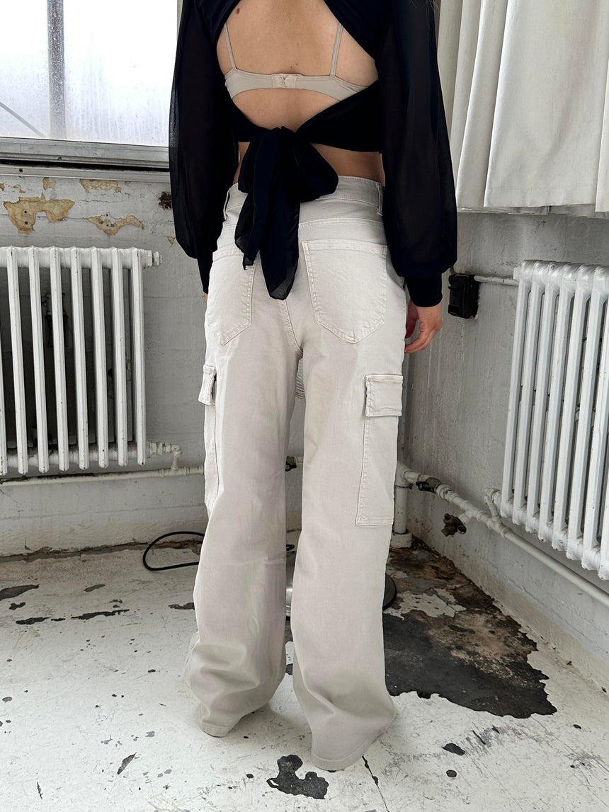 Clara cargo bukser - Beige