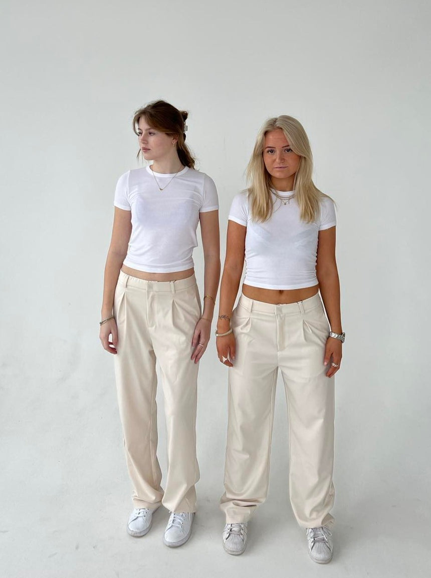 Lisette oversized suit pants - Lys beige