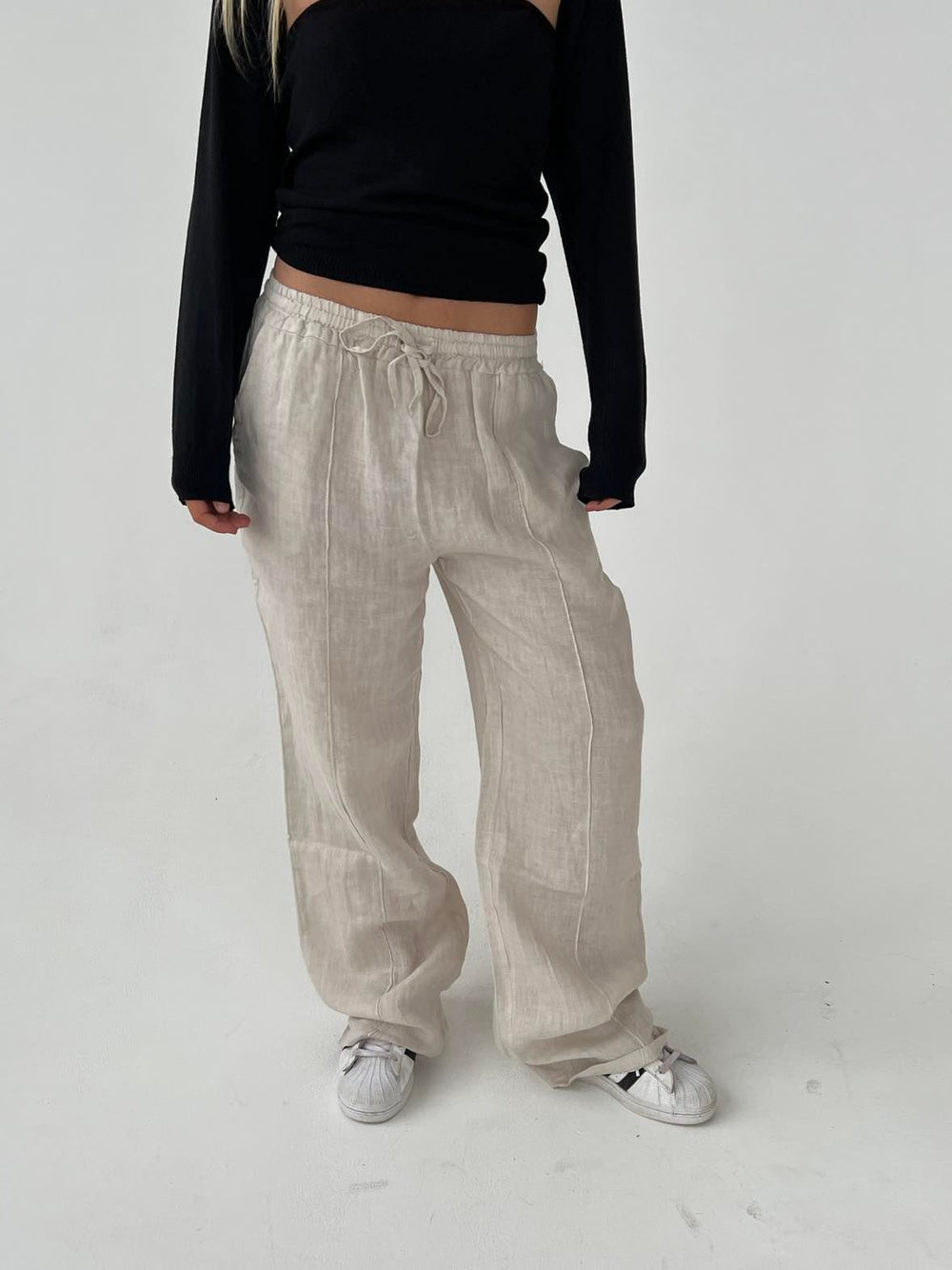 Signe hør bukser - beige