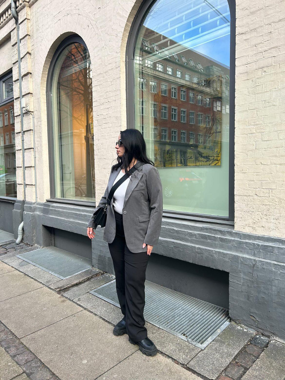 Premium - oversized blazer grå