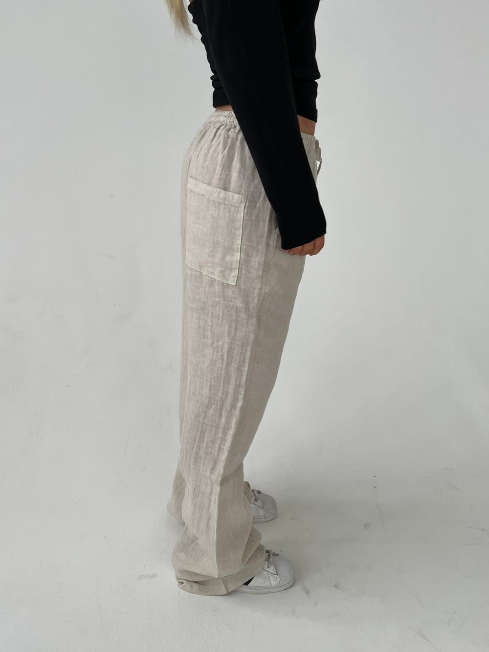 Signe hør bukser - beige