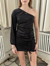 Stephanie one shoulder kjole - Sort