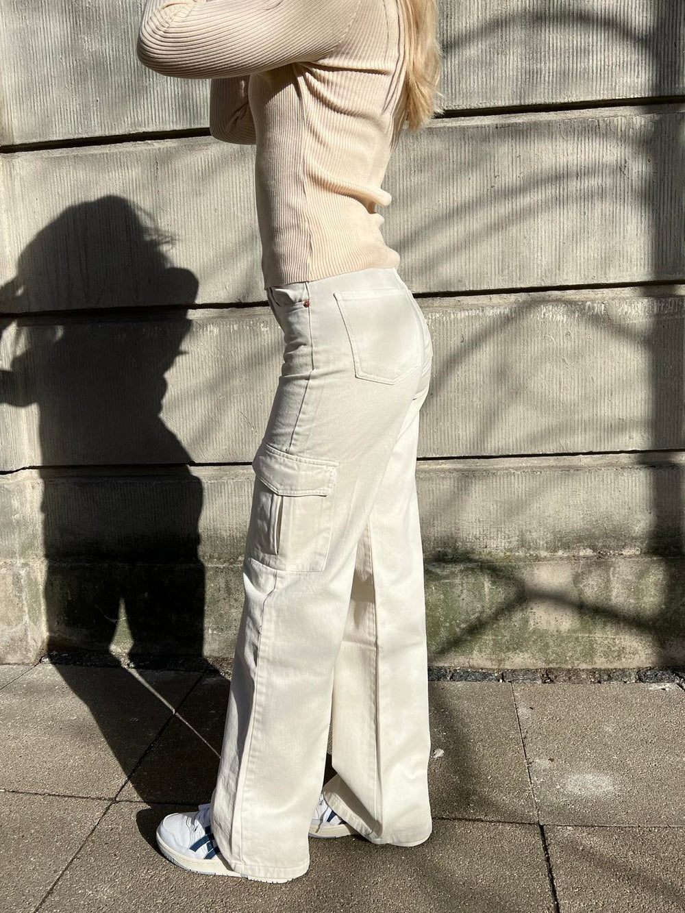 Lina cargo bukser - off white