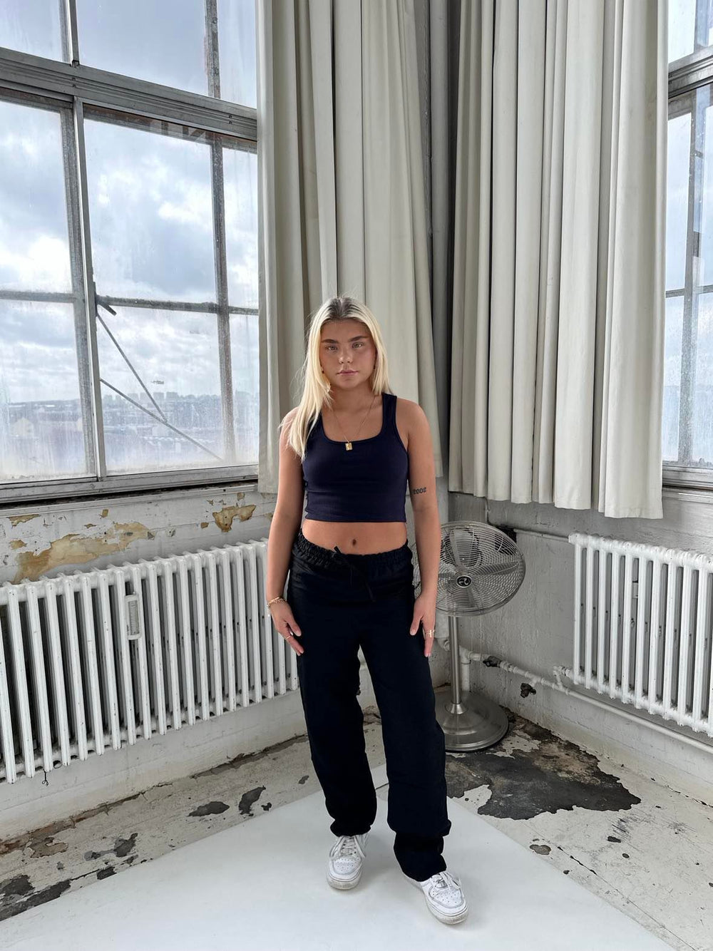 Matilde w hør bukser - Sort