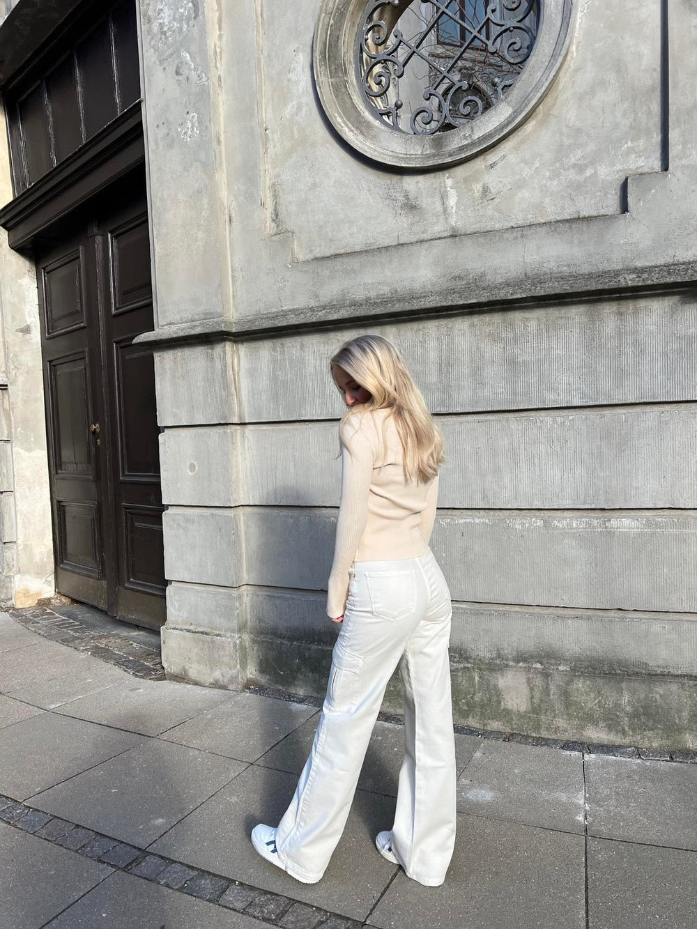 Lina cargo bukser - off white