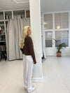 Lona lavtaljet satin bukser - Hvid