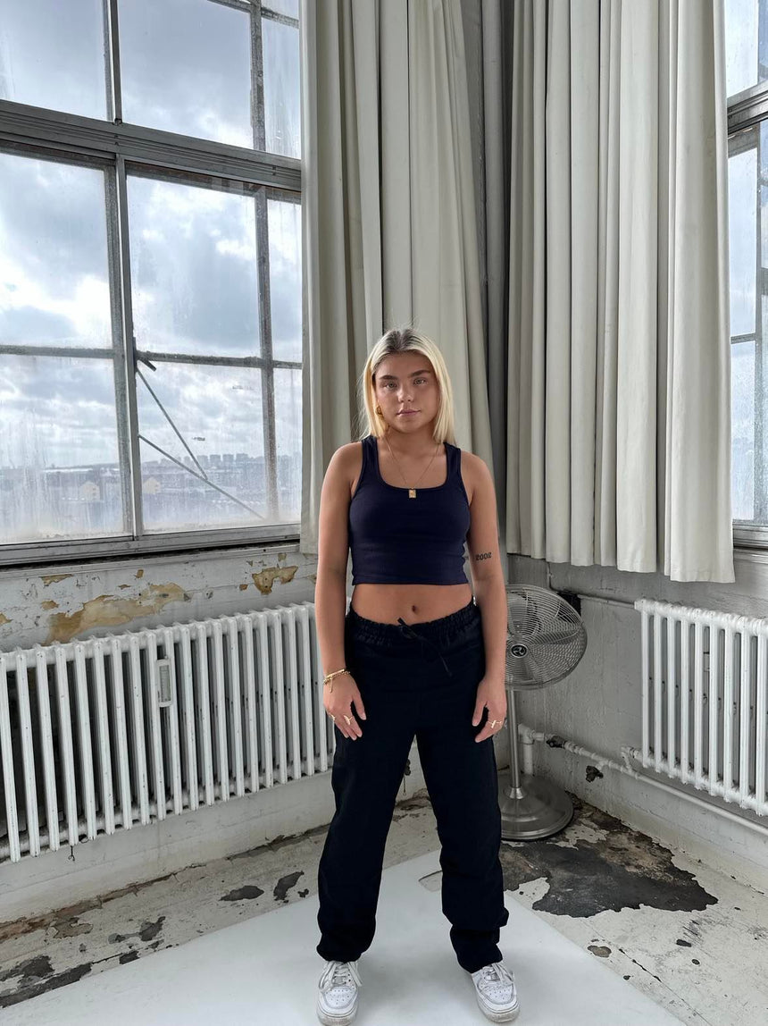 Matilde w hør bukser - Sort
