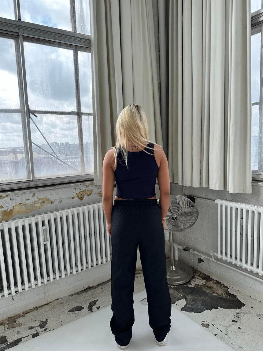 Matilde w hør bukser - Sort