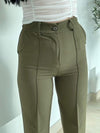Classic wide bukser kaki