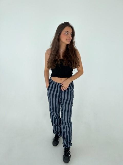 Hilja bred stribe - Navy