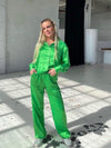 Anne-Sofie Krab - Satin bukser grøn
