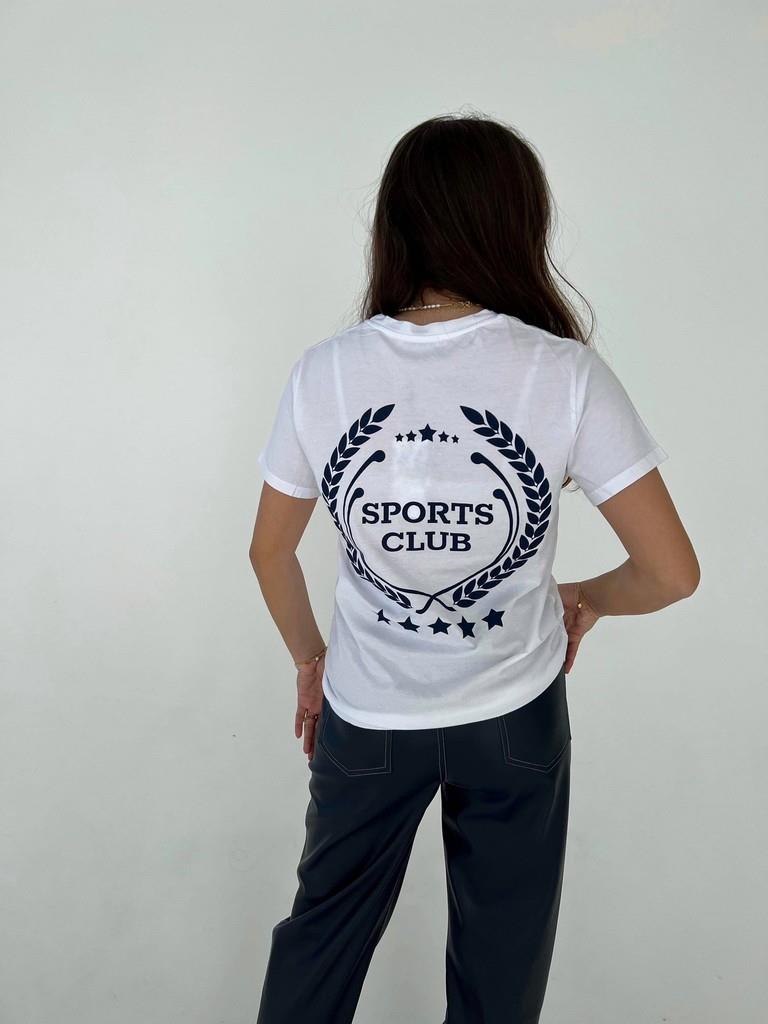 College t-shirt oversized white sportsclub