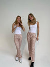 Peddeys satin bukser - pink blomster print