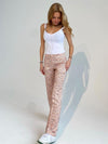 Peddeys satin bukser - pink blomster print
