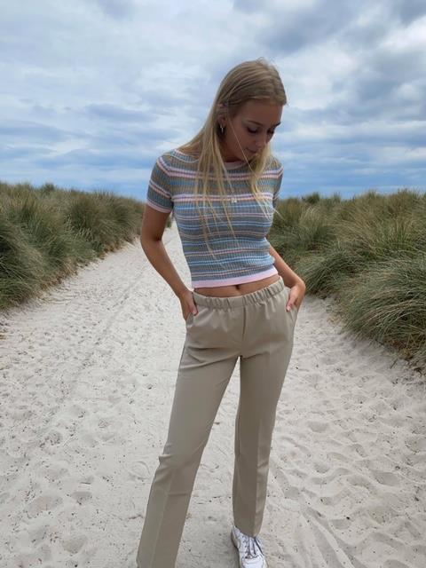 Straight bukser lys beige