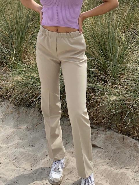 Straight bukser lys beige