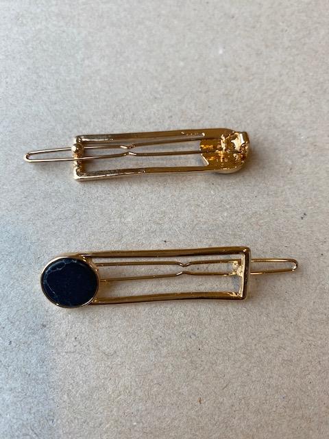 Dorval hårclips guld/sort