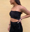 Fluffy tube top sort