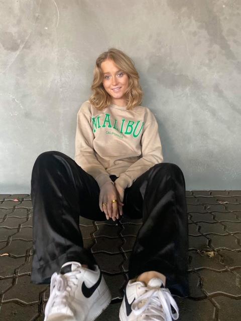 College sweatshirt Malibu beige
