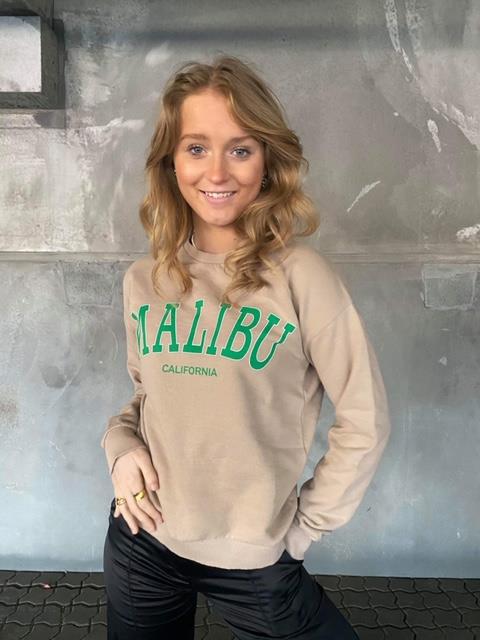 College sweatshirt Malibu beige