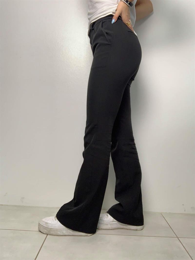 Flare bukser sort lommer Design By Si
