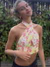 Gianna blomster top - gul