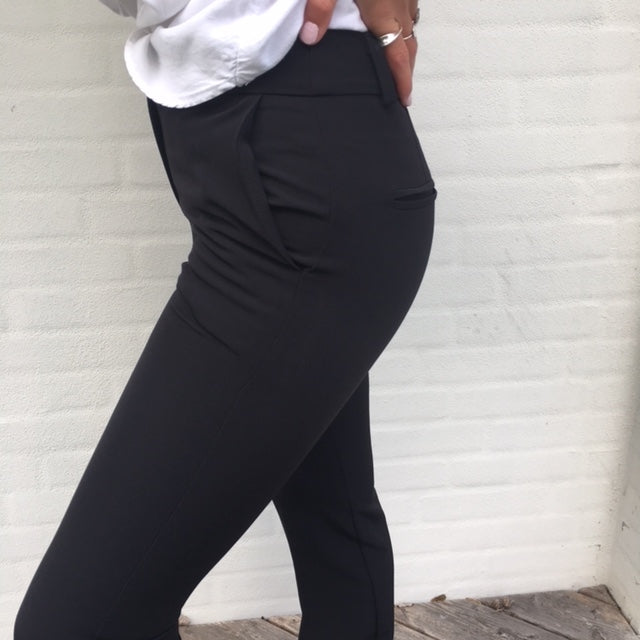 Flare bukser sort lommer Design By Si
