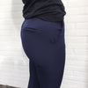 Flare bukser navy med lommer