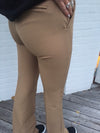 Flare bukser beige med lommer