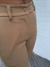 Flare bukser beige med lommer