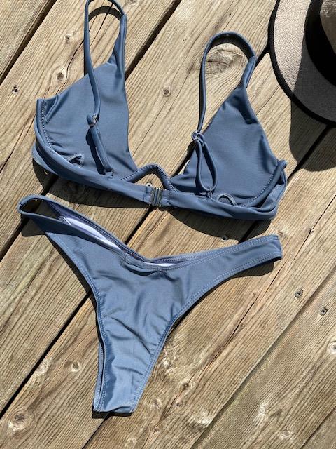 Kanvas bikini grå