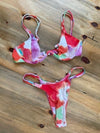 Kanvas bikini multi rød