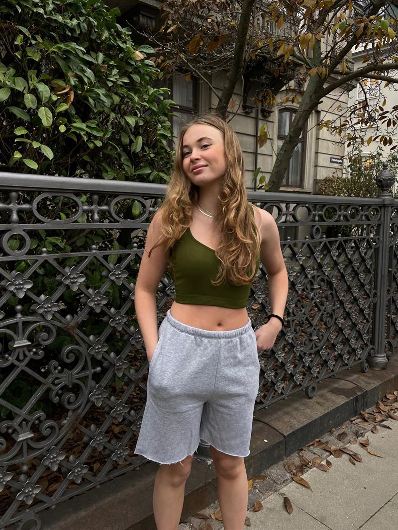 Anna Olympia crop top - Kaki