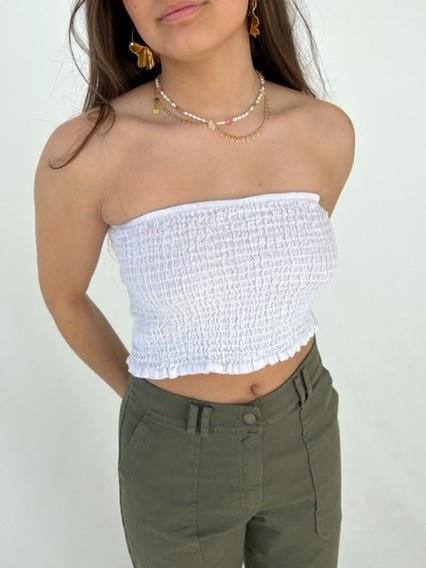 Inge crop top - Hvid