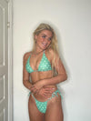 Kiana bikini - grøn med hvide prikker