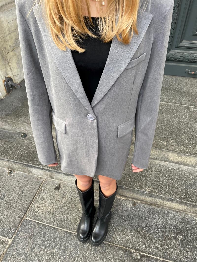Premium - oversized blazer grå