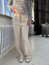 Classic wide bukser lys beige