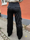 Fauna satin cargo bukser - Sort