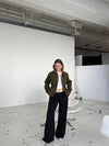 Anna Olympia wide leg suit pants - Sort